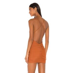Superdown Senora Crossed Back dress in Mocha